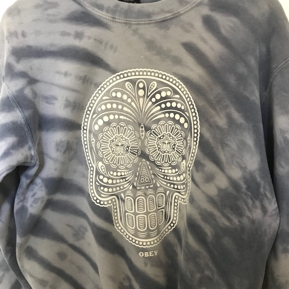 Obey Tie-Dye Skull Pullover